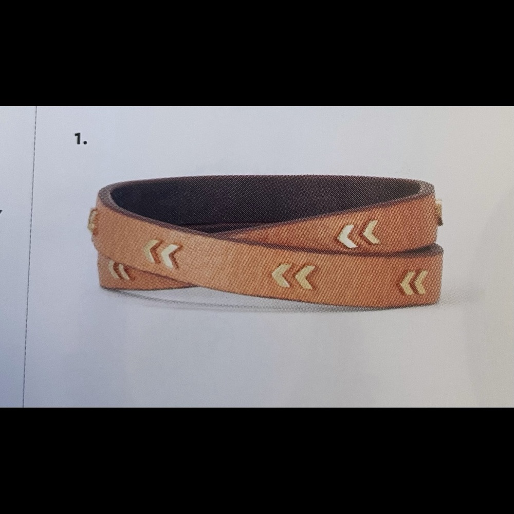 Stella and Dot Leather Wrap Bracelet